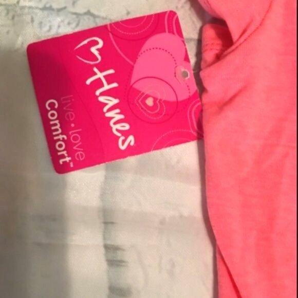 Hanes Girls Top Orange Graphic Summer Vibes Size L 10-12 NWT - Picture 3 of 5